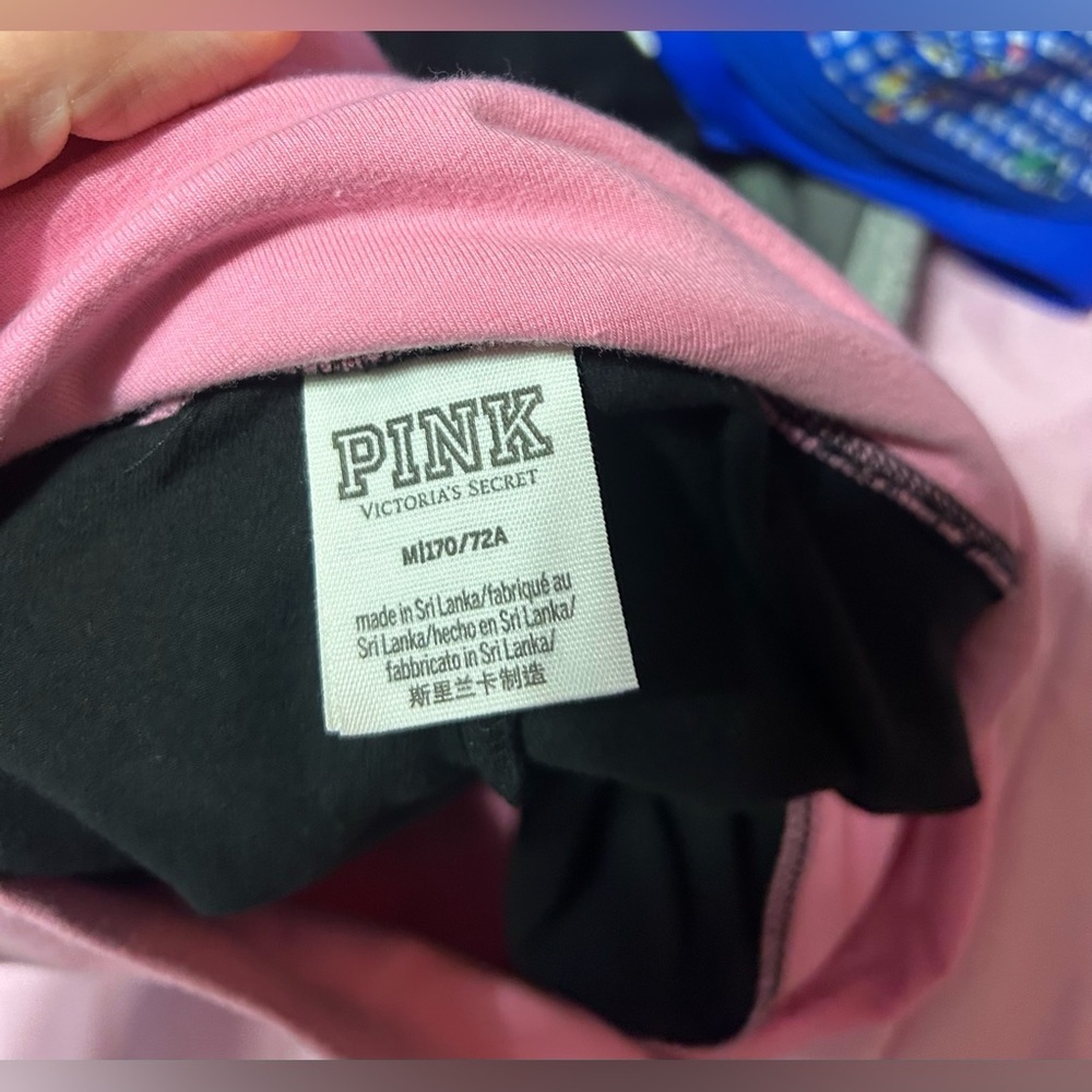 Victorias Secret PINK Y2K Style Foldover Waist Leggings Size M Love Pink Trendy - Picture 7 of 7